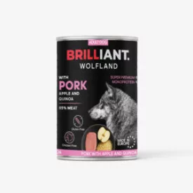 12x Brilliant Wolfland Sertés, Alma és Quinoa 400g