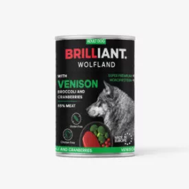   12x Brilliant Wolfland Szarvas, Brokkoli és Vörösáfonya 400g