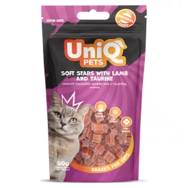   UNIQ PETS MACSKASNACK MIMI 50g puha csillagok bárányhússal és taurinnal (UCS1002)