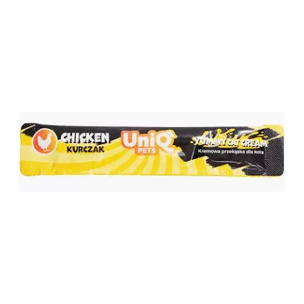 50x UNIQ PETS MACSKA Jutalomfalat ÍZLETES KRÉMMEL 15g csirke ízű (UCS2001)