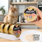 UNIQ PETS MACSKA Alutálcás NEDVES  Eledel 60g csirkecsíkok nyúlhússal (UCW0008)