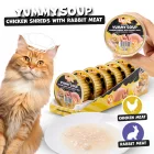 UNIQ PETS MACSKA Alutálcás NEDVES  Eledel 60g csirkecsíkok nyúlhússal (UCW0008)