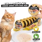 UNIQ PETS MACSKA Alutálcás Nedves Eledel 60g csirkecsíkok kacsahússal (UCW0009)