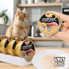 6x UNIQ PETS MACSKA Alutálcás Nedves Eledel 60g csirkecsíkok kacsahússal (UCW0009)