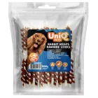 UNIQ PETS KUTYASNACK NYERSBŐR 500g nyúlhúsos wrap nyersbőr rudakkal (UDS0017)