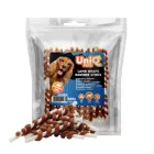 UNIQ PETS KUTYASNACK NYERSBŐR 500g bárányhúsos wrap nyersbőr rudakkal (UDS0018)