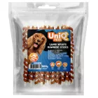UNIQ PETS KUTYASNACK NYERSBŐR 500g bárányhúsos wrap nyersbőr rudakkal (UDS0018)