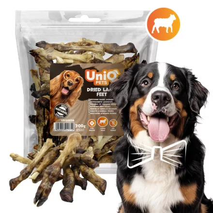 UNIQ PETS KUTYASNACK NATURAL 300g szárított bárányláb (UDS0026)