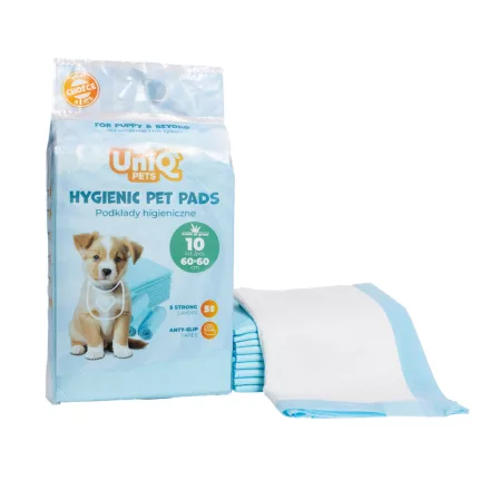 UNIQ PETS Higiéniai Pelenka háziállatoknak, 60x60 cm, Fű illattal 10 db/csomag (CUPP0016)