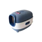 UNIQ PETS KittyCabin Cosmo Zárt Macskaalomtálca lapáttal, kék, 56x39x40 cm (ULB0003-B)