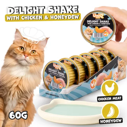 UNIQ PETS MACSKA Alutálcás NEDVES  Eledel 60g Csirke és Sárgadínnye (UCW0010)