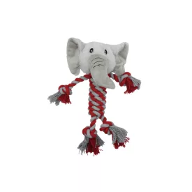   UNIQ PETS Plüss Kutyajáték, köteles Elefánt sípolóval, 28x12cm (UDT0216-D)