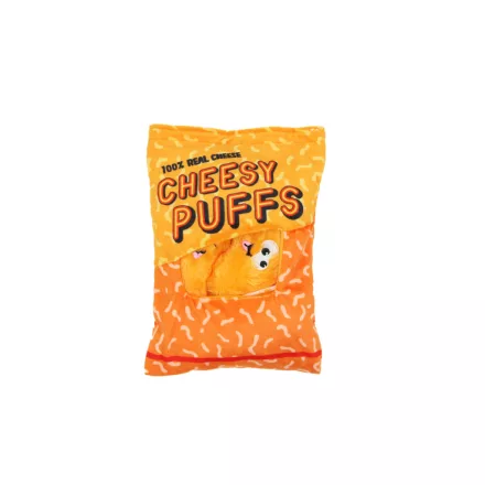 UNIQ PETS plüss kutyajáték chipses zacskó – zsinóros, ropogós jutalomfalat-utánzatokkal és sípolóval 15x20 cm (UDT0241-E)