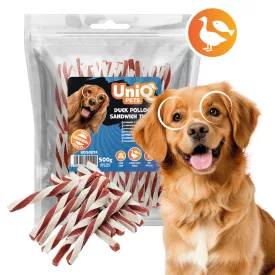   UNIQ PETS KUTYASNACK Kacsa és Tőkehal Szendvicsrúd 500g (UDS0074)