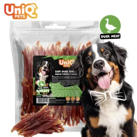 UNIQ PETS KUTYASNACK Puha Kacsahússzeletek 500g (UDS0004)