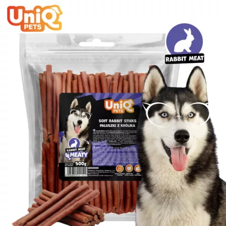 UNIQ PETS KUTYASNACK Puha Nyúlhús Rudacskák 500g (UDS0009)
