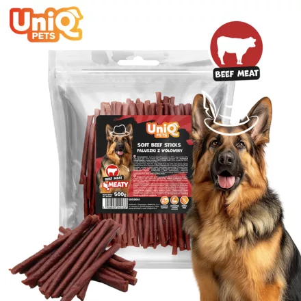 UNIQ PETS KUTYASNACK Puha Marhahús Rudacskák 500g (UDS0041)