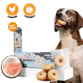   UNIQ PETS KUTYASNACK Kollagénes Fánk Gyümölccsel Csirkehússal és Kókusszal 7cm 50g (UDS1027)