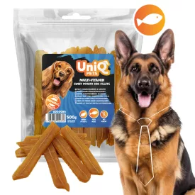   UNIQ PETS KUTYASNACK Multivitaminos Édesburgonya és Tőkehalfilé 500g (UDS0085)