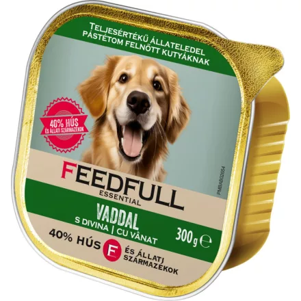 Feedfull Essential Alutálcás Kutyaeledel Vad 300g