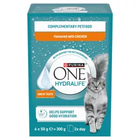 Purina One Hydralife Cat Liquid Csirke 6x50g
