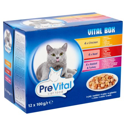 Prevital 12x100g Zselé Alutasak (csirke, marha, nyúl&pulyka)