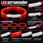 LED fényvezető szálas világító kutyanyakörv, méretre vágható –  L, Sárga, (70cm)