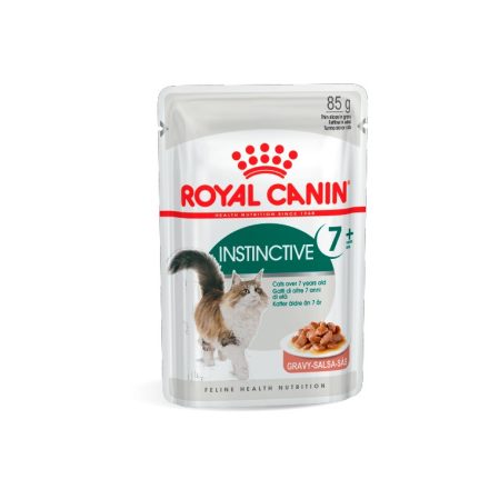 ROYAL CANIN INSTICTIVE 7+ GRAVY -  idősödő macska szószos nedves táp (12*85g)