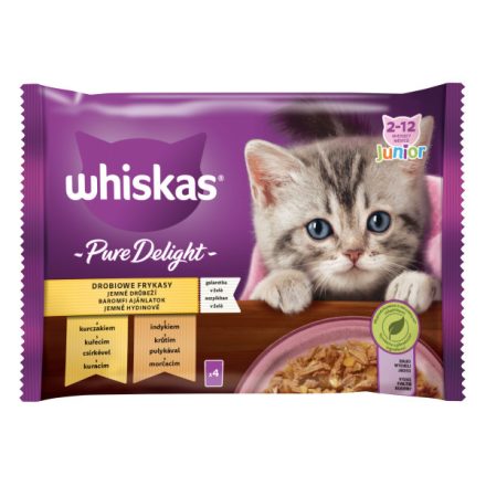 Whiskas 4x85g Pure Delight Junior Baromfi ajánlatok aszpikban DG82A