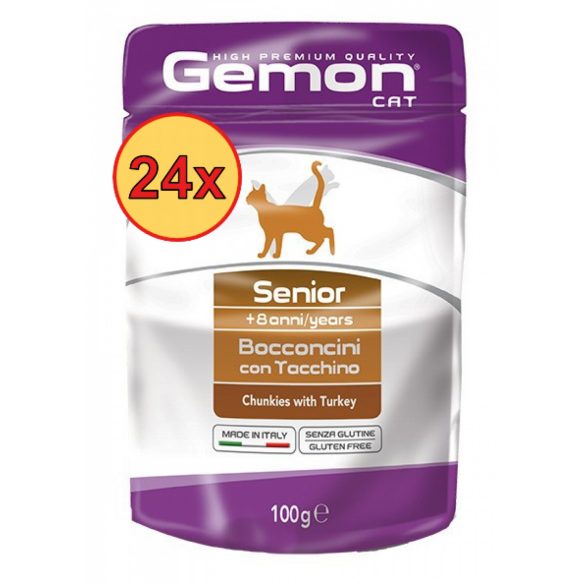 24x Gemon Cat 100g Alutasak Senior