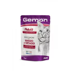 24x Gemon Cat 100g Alutasak Marha+Zöldség