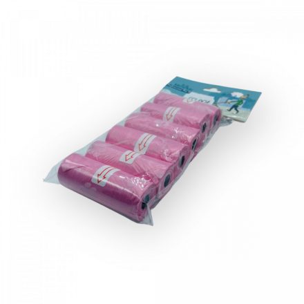 Kutyapiszok Zacskó - 6 tekercs tappancsos rózsaszín