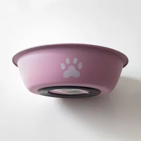   Itatótál / Etetőtál csúszásgátlóval -  fém, RÓZSASZÍN 14cm/400ml