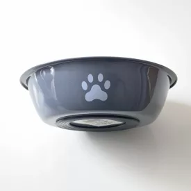  Itatótál / Etetőtál csúszásgátlóval -  fém, SZÜRKE 14cm/400ml