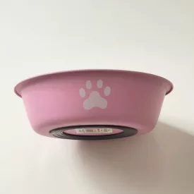   Itatótál / Etetőtál csúszásgátlóval -  fém, RÓZSASZÍN 18cm/700ml