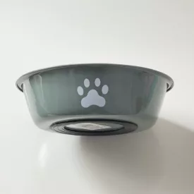   Itatótál / Etetőtál csúszásgátlóval -  fém, SZÜRKE 18cm/700ml