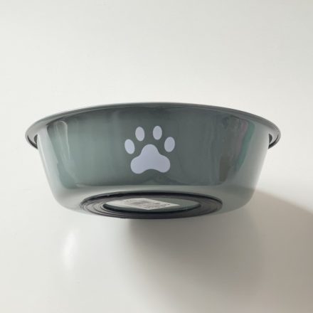 Itatótál / Etetőtál csúszásgátlóval -  fém, SZÜRKE 18cm/700ml