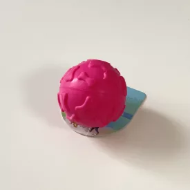   Gumilabda kutyajáték - sípolós - 7cm - csont - rózsaszín
