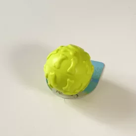 Gumilabda kutyajáték - sípolós - 7cm - csont - zöld