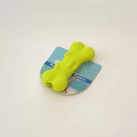 Gumicsont kutyafejjel 9cm - ZÖLD