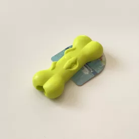 Gumicsont kutyafejjel 12cm - ZÖLD