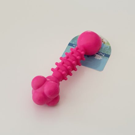 Gumibuzogány, csörög 15cm - RÓZSASZÍN