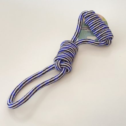 Húzós rágókötél 33cm - kék
