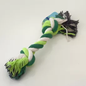 Dupla csomós rágókötél 25cm - zöld
