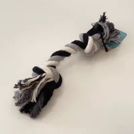 Dupla csomós rágókötél 25cm - fekete