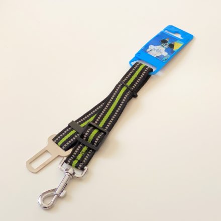 Állítható kisállat biztonsági öv 2,5cm - zöld