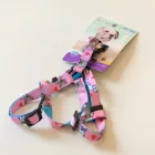 Hám textil - különböző mintákkal - S - 1,5cm x 30-45cm - rózsaszín