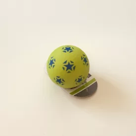 Szivacsos gumilabda csillag mintával, 6cm - zöld