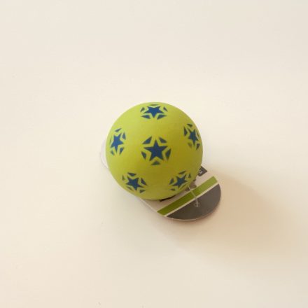 Szivacsos gumilabda csillag mintával, 6cm - zöld