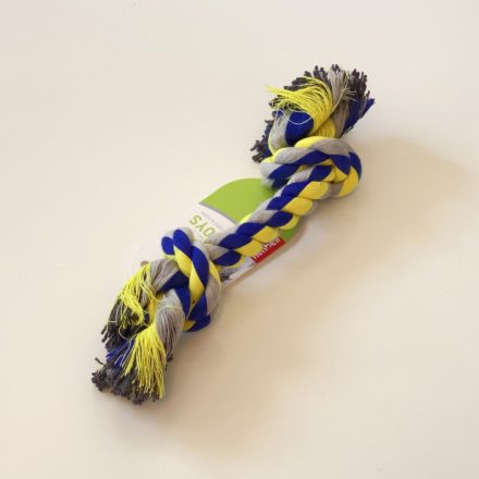Dupla csomós rágókötél, 22cm, kék